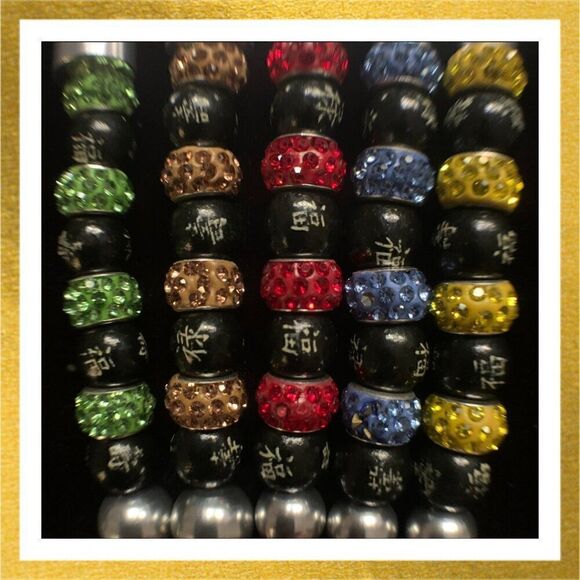 BEADED Rhinestone MAKEUP BRUSH Set - Picture 2 of 2